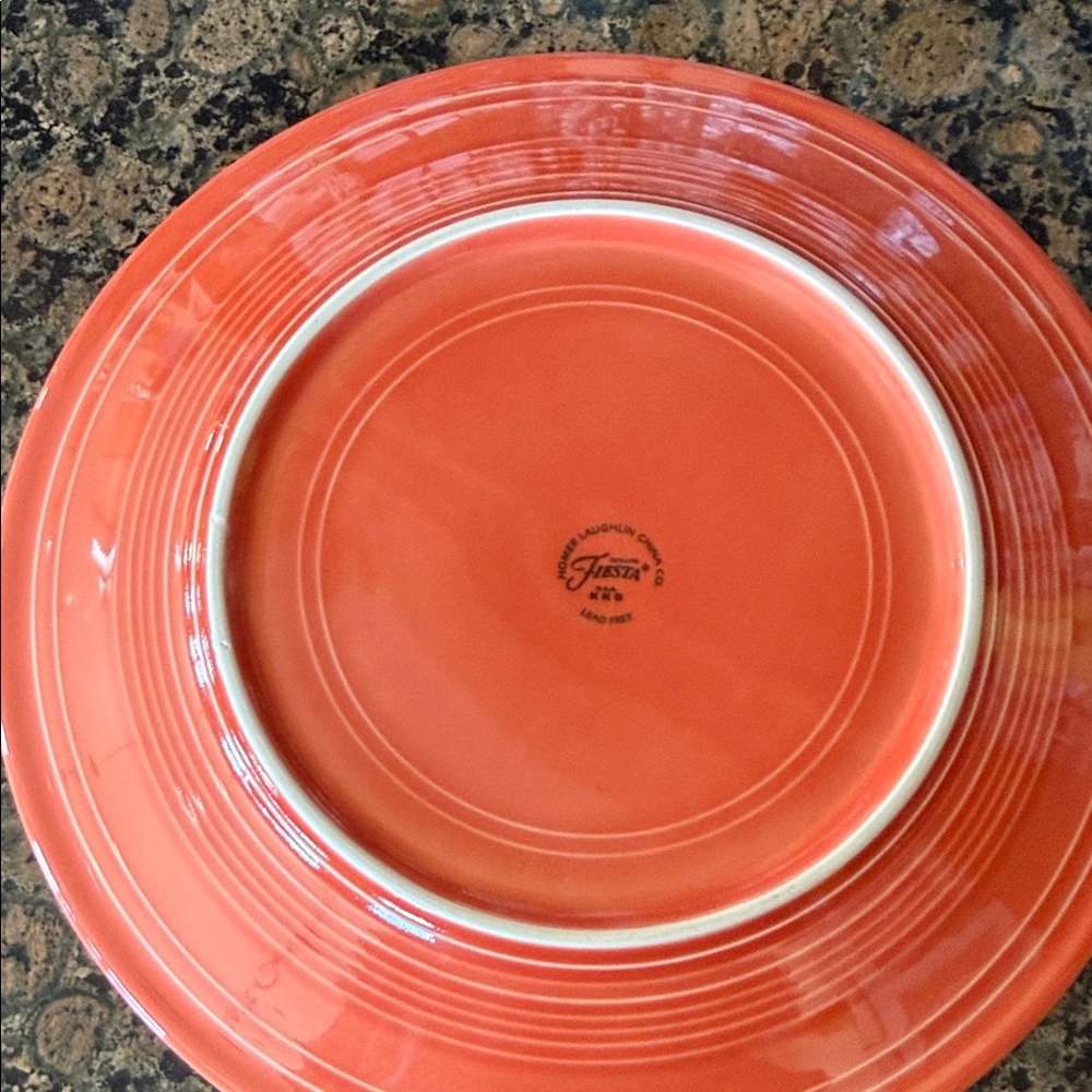 Fiesta Vibrant Coral Dinner Plate - Picture 2 of 4